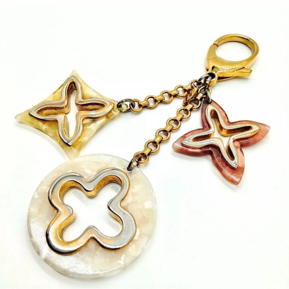 Auth Louis Vuitton LV Bijou Sac Insolence Gold Plated Bag Charm Keychain Keyring